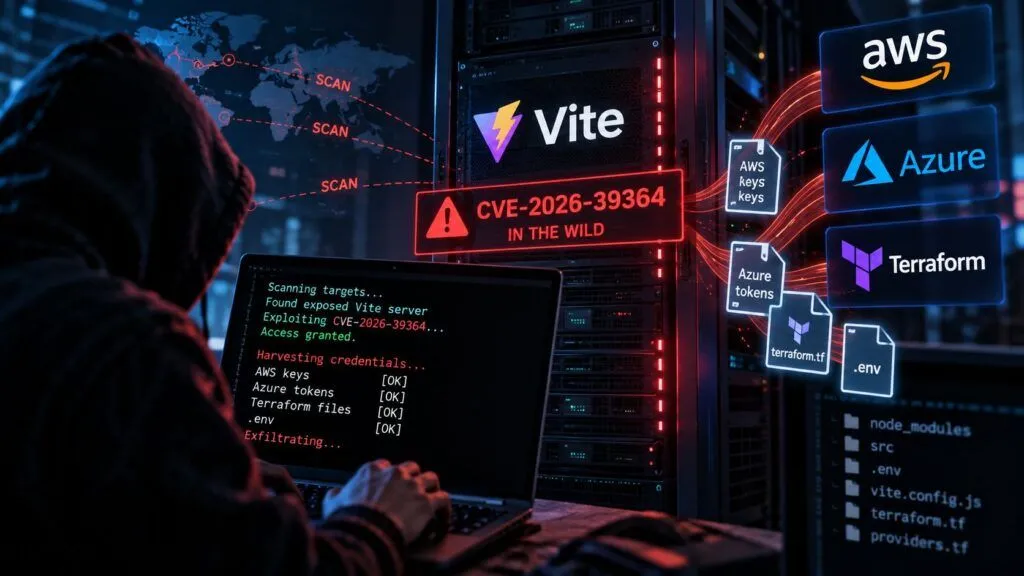 Vite sotto scansione: CVE-2026-39364 espone chiavi AWS, Azure e segreti Terraform