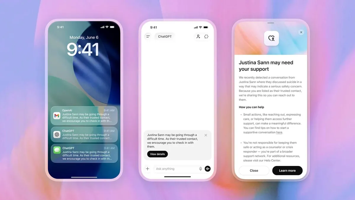ChatGPT Trusted Contact, nuova funzione contro l’autolesionismo
