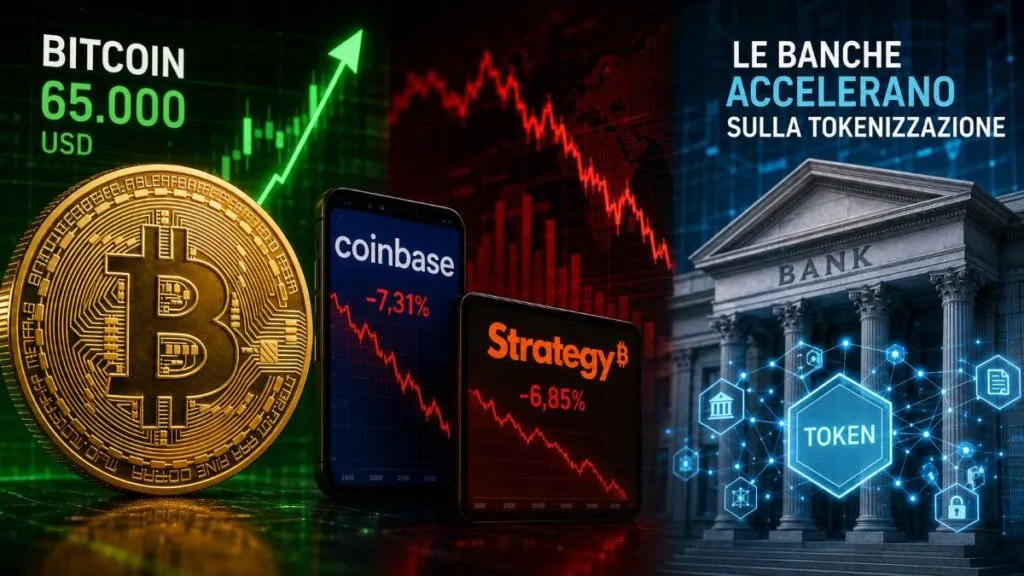 Bitcoin risale ma Coinbase e Strategy mostrano i rischi della finanza crypto