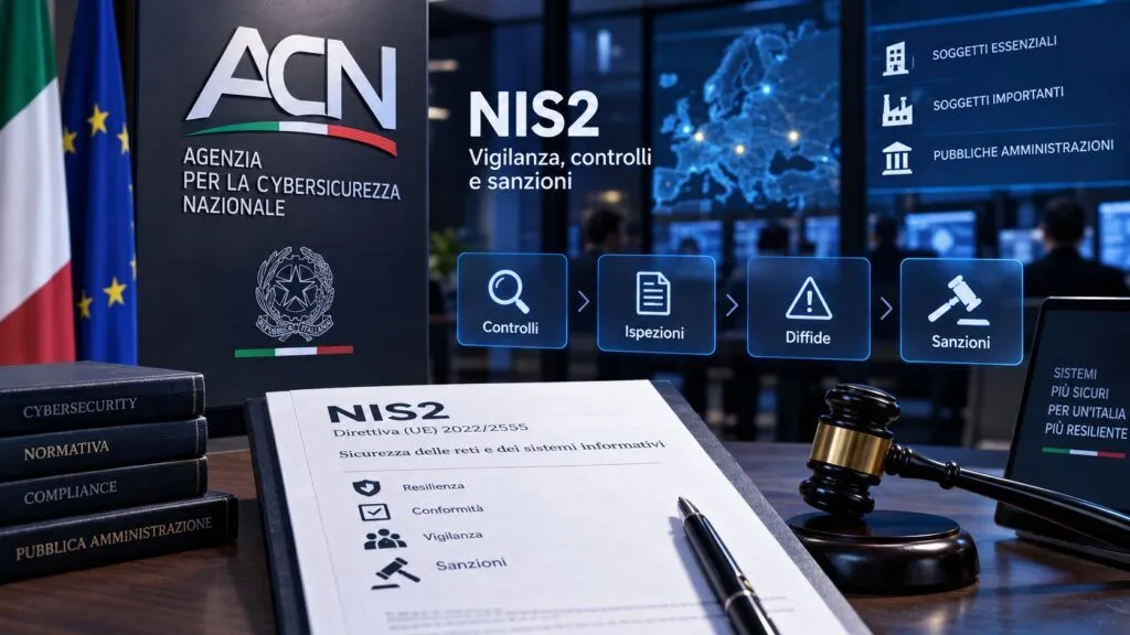 NIS2, ACN chiarisce controlli e sanzioni per soggetti essenziali e importanti