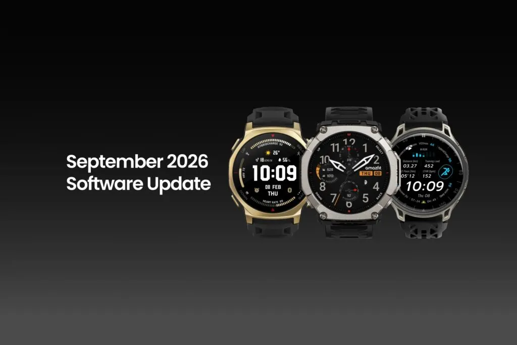 Amazfit annuncia l’aggiornamento di settembre 2026, già in rollout sui modelli supportati