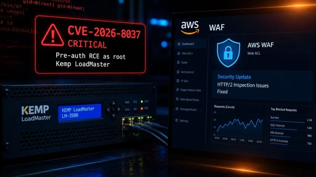 Kemp LoadMaster espone RCE pre-auth come root, AWS corregge i controlli WAF su HTTP/2