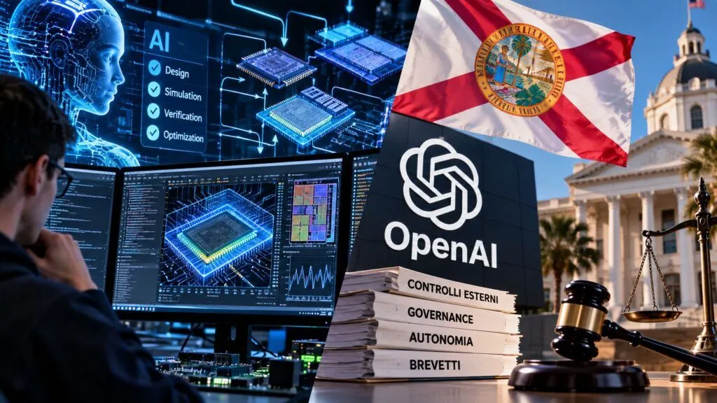 L’AI entra nella progettazione dei chip mentre la Florida prova a fermare OpenAI