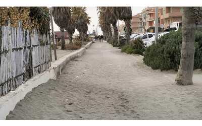 Ostia, barriere frangivento e mezzi 