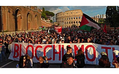 A Roma circa 4mila in piazza per la Flotilla: “Israele stato terrorista, blocchiamo tutto”