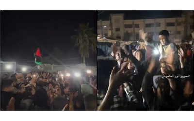 Accordo Israele-Hamas, il video dei festeggiamenti dei palestinesi: migliaia di persone in strada nella Striscia di Gaza