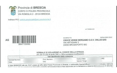 Ambulanza multata per eccesso di velocità. La denuncia della Croce Verde di Bergamo: “Ennesimo episodio”