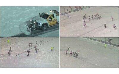 Bufera di neve linee tracciate con un soffiatore gol in rovesciata l epica finale del campionato canadese Tutti i video