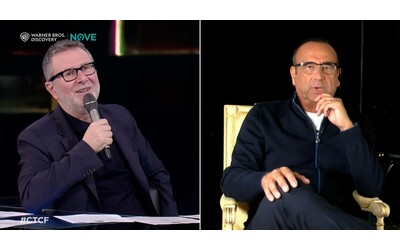 Carlo Conti a Che tempo che Fa, Fazio conta le ore di Sanremo: “A me vengono fuori 286 minuti a sera”. Ma il direttore artistico rassicura: “Finirò verso l’1.15 solo in tre serate…”