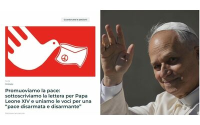 “Costruttori di Pace” per una pace disarmata. La lettera aperta a Papa Leone XIV e la petizione su IoScelgo