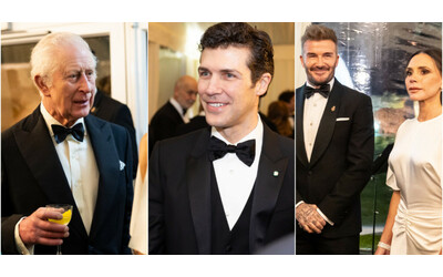 Dai Beckham a Roberto Bolle e Donatella Versace: parata di vip per la cena di re Carlo e Camilla con “panzanella e porchetta”