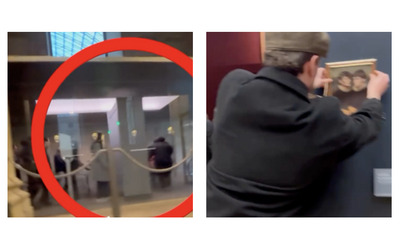 Entrano al Louvre e appendono un loro dipinto nella sala della Gioconda la nuova beffa al museo parigino VIDEO