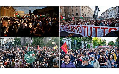 Flotilla, manifestazioni e piazze piene in tutta Italia. Da Roma a Milano, da Firenze a Torino: le foto e gli slogan dei cortei