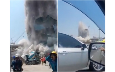Forte terremoto tra Birmania e Thailandia, il video del crollo di un grattacielo a Bangkok: le persone in fuga
