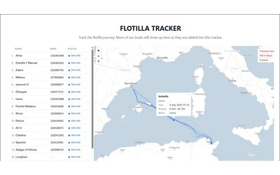 Global Sumud Flotilla, il tracker per vedere dove sono le navi che vanno verso Gaza