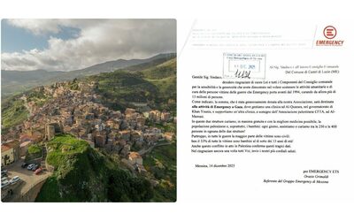 Il piccolo borgo Castel di Lucio spegne le luminarie di Natale e destina 4mila euro a Gaza