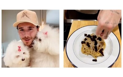 “Il tuo guanciale è talmente bruciato che sembra carbone”, “Chiama tuo padre”: stroncata sui social la carbonara preparata da Brooklyn Beckham- Video