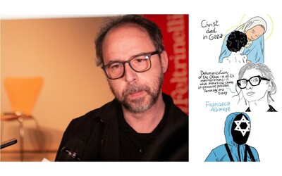 La Squid Game Gaza e i volti dei reporter uccisi da Israele il massacro nella Striscia nella penna del fumettista Gianluca Costantini