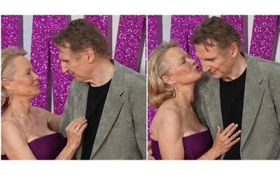 Pamela Anderson e Liam Neeson sono la coppia dell’estate? Baci e sorrisi alla prima del loro film a Londra