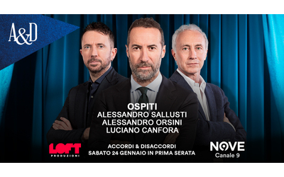 Sallusti Orsini e Canfora ospiti di Luca Sommi ad Accordi Disaccordi sabato 24 gennaio Con Travaglio e Scanzi