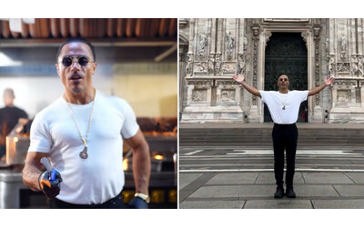 Salt Bae arriva a Milano: il video davanti al Duomo e gli auguri dei vip prima dell’apertura del nuovo ristorante
