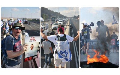 Sciopero generale in Israele per la fine della guerra a Gaza, autostrada bloccata e disordini: 25 arresti