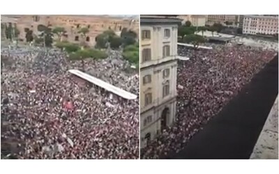 Sciopero per Gaza, l’invasione della folla in tutta la zona intorno alla Stazione Termini