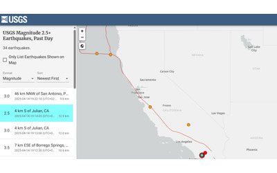 Stati Uniti: terremoto di magnitudo 5.2 vicino San Diego, a sud della California