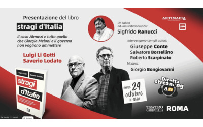 “Stragi d’Italia”: la presentazione del libro di Li Gotti e Lodato: segui la diretta
