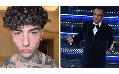 Tony Effe e la frecciata a Carlo Conti: “Se stasera mi levano i gioielli, sali tu a cantare”. Cosa è accaduto sul palco di Sanremo 2025