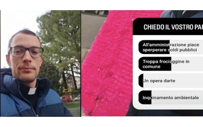 “Troppa froc*****ne in Comune”: il prete star di TikTok scatena la bufera con un sondaggio sull’albero di Natale fucsia