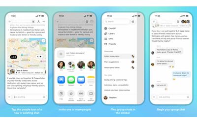 ChatGPT testa le chat di gruppo: collaborazione e AI insieme