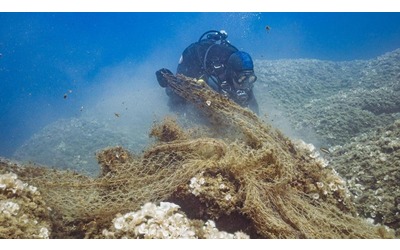 “Liberare il mare”: 800 chili di reti fantasma recuperate con i pescatori