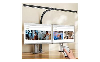 Bogseth 1300LM Lampada da Scrivania a 24W Doppia Testa 80CM LED Dimmerabile