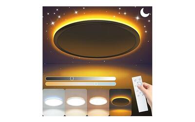 NEEMOSI Plafoniera Led Soffitto Dimmerabile con Timer