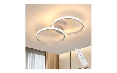 Pheashine Plafoniera LED Moderna 38W Lampada da Soffitto con Telecomando