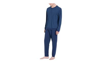 Ragno Pigiama Uomo Manica Lunga 100% Cotone Leggero