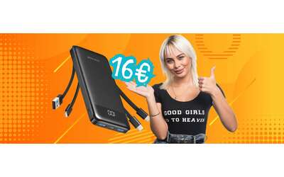 16€ per un Power Bank da 10000mAh con 4 cavi integrati è un vero affare