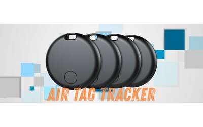 4 Air Tag Tracker per localizzare gli oggetti con batteria sostituibile (18€)