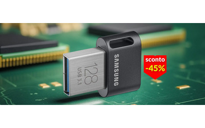 45% di sconto per la chiavetta USB 128GB ultra compatta di Samsung (21€)