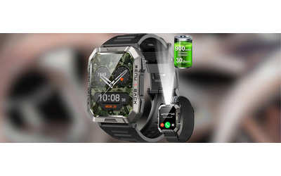 A 15 99 questo smartwatch TOP display 2 torcia salute e sport Amazon