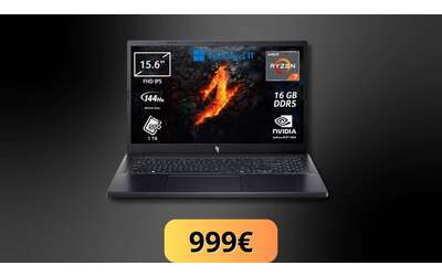 Acer Nitro V 15, oggi a meno di 1000€: Ryzen 7, RTX 4050 e SSD da 1TB