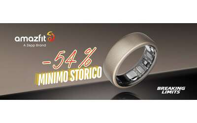 Amazfit Helio anello smart con monitoraggio resistenza a 10 ATM e batteria di 4gg