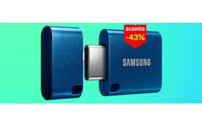 Appena 22€ per la chiavetta USB C Samsung da 128GB: è un fulmine