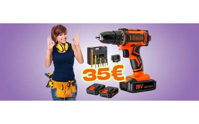 Appena 35€ per questo trapano avvitatore con accessori, valigetta e 2 batterie