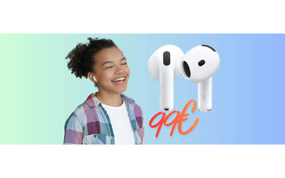 Apple AirPods 4 in offerta a soli 99€ con lo sconto del 34%, da prendere subito
