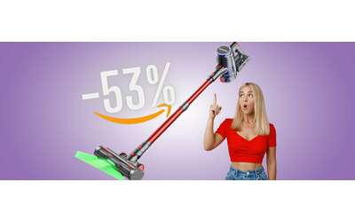 Aspirapolvere senza fili da 48000Pa e 70 minuti di autonomia in sconto del 53