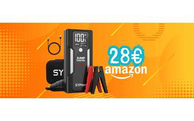 Avviatore di emergenza, Power Bank e torcia: 3 in 1 a soli 28€