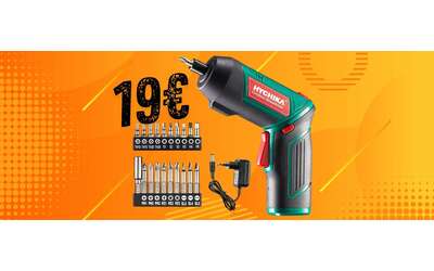 Avvitatore elettrico super compatto con accessori a soli 19 su Amazon