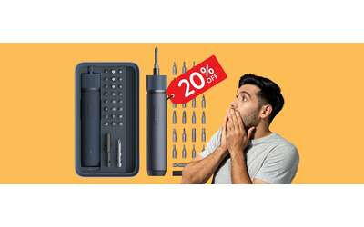 Cacciavite elettrico HOTO con 25 punte luce LED e batteria ricaricabile 20